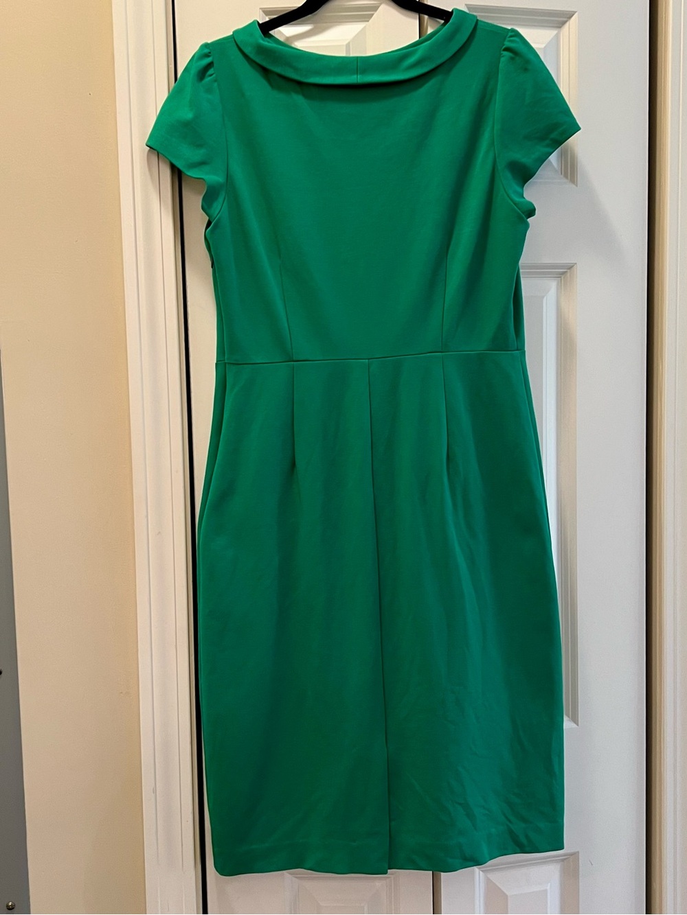 Boden Kelly Green Midi Dress sheath short sleeve 10 L - Picture 4 of 12